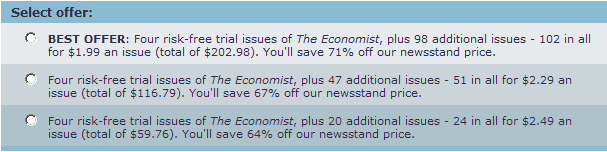Each Offer Includes A Bewildering Amount Of Information Yet Doesn T Say How Long The Subscriptions Actually Last Magazine Also Assumes