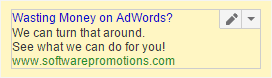 Adwords text ad