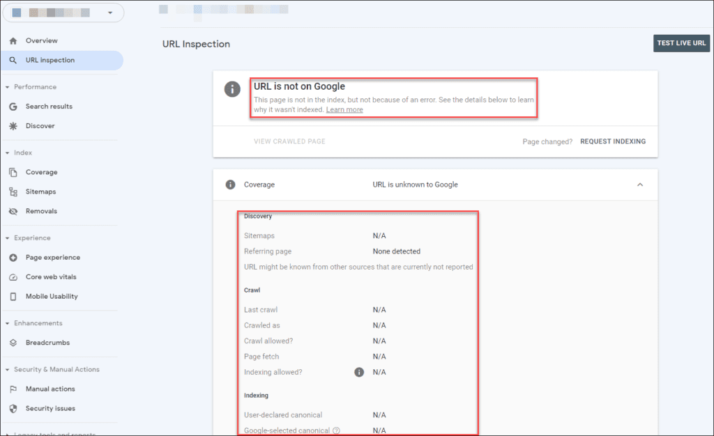 The URL performance inspection tool is an under-used tool in Google Search Console