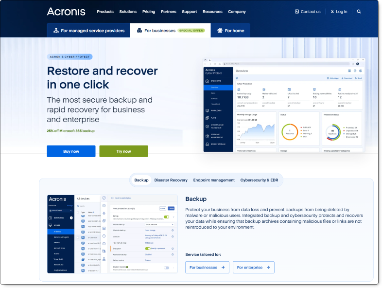 Acronis - the benefits of using their software is simple, but they over-complicate this to an incredible extent
